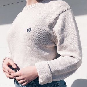 Chaps brand cream sweater